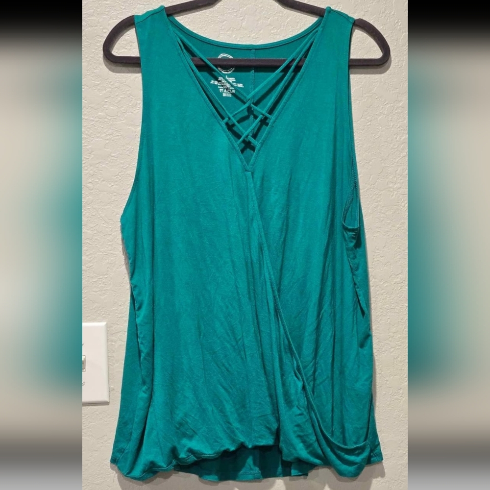 Green Strappy Tank - 2